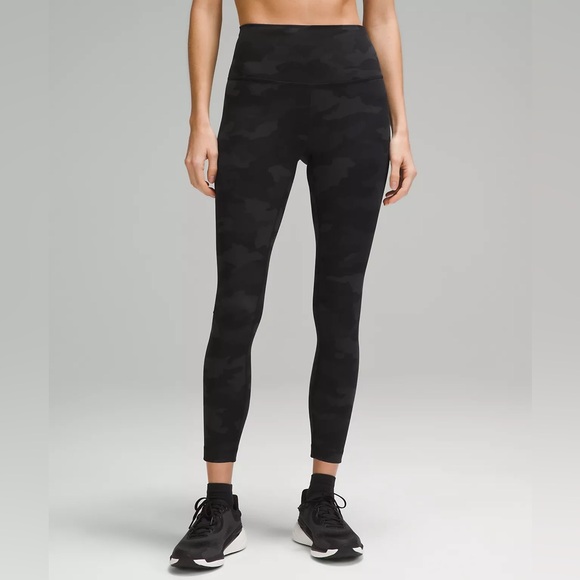 Lululemon Wunder Train High-Rise Tight 25" Heritage 365 Camo Deep Coal Mult Sz 6 - Picture 1 of 7